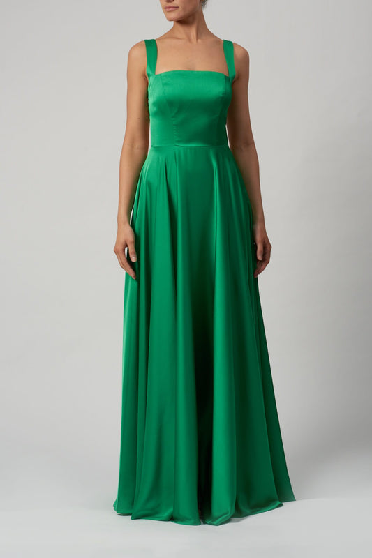 VESTIDO DE CERIMÓNIA COM DECOTE QUADRADO