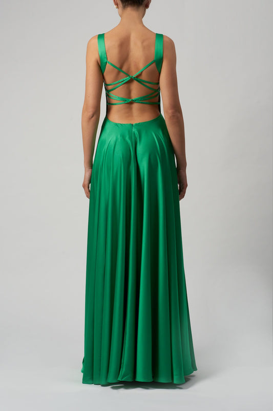 VESTIDO DE CERIMÓNIA COM DECOTE QUADRADO