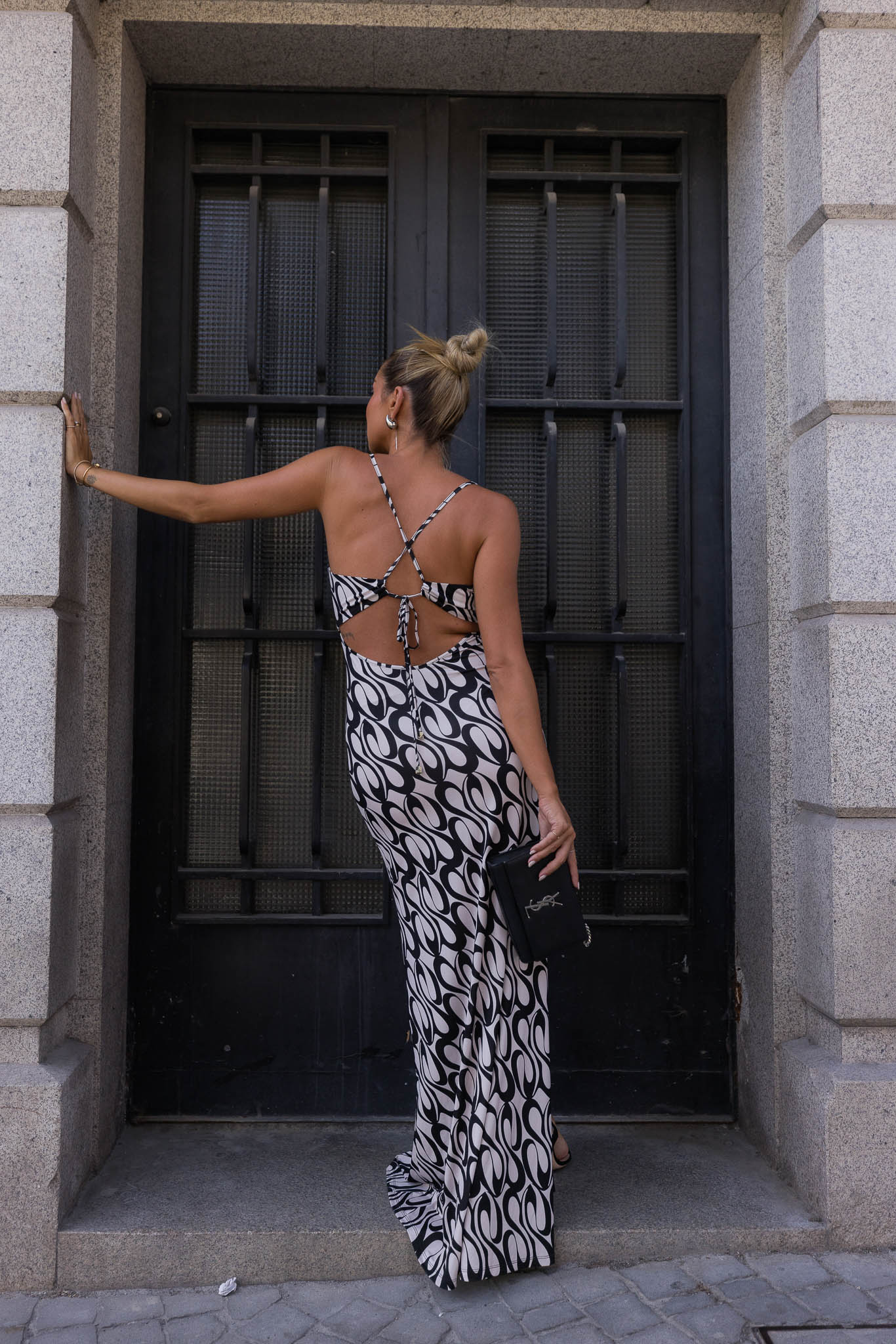 Vestido em Malha Estampada