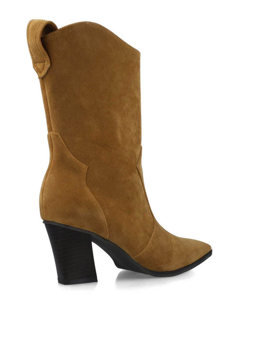 BOTAS CANO MÉDIO SALTO BLOCO CAMEL