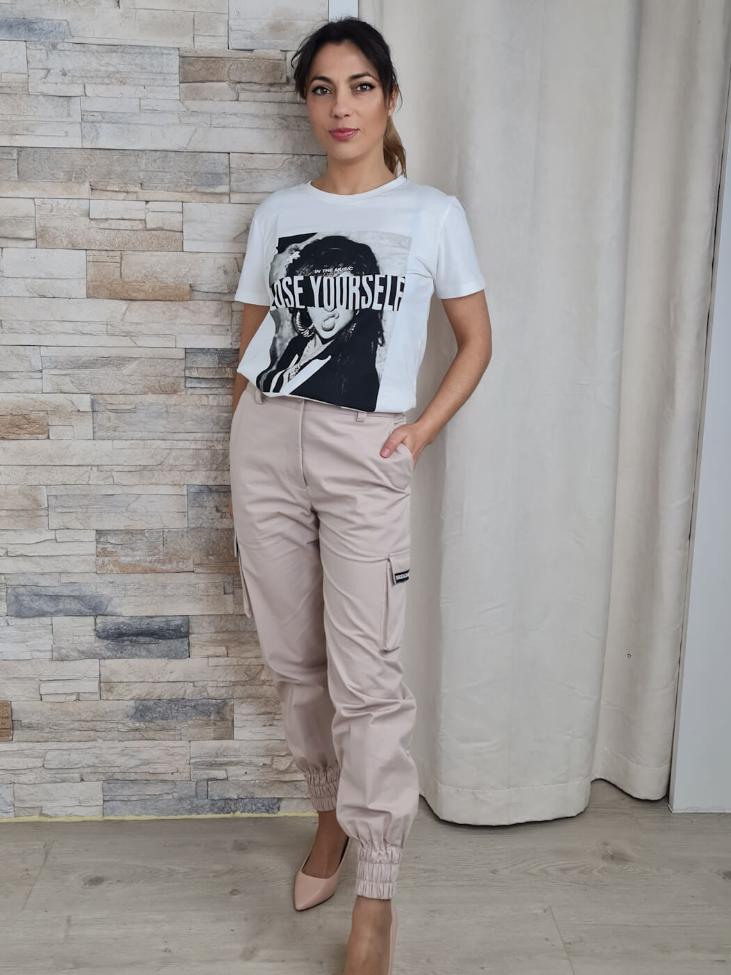 CALÇA CARGO BEGE