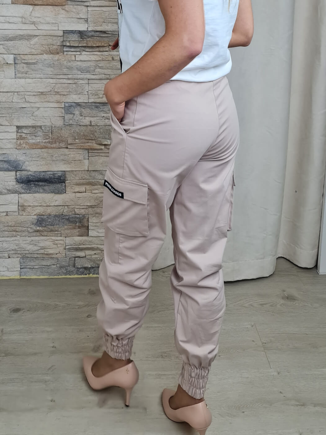CALÇA CARGO BEGE