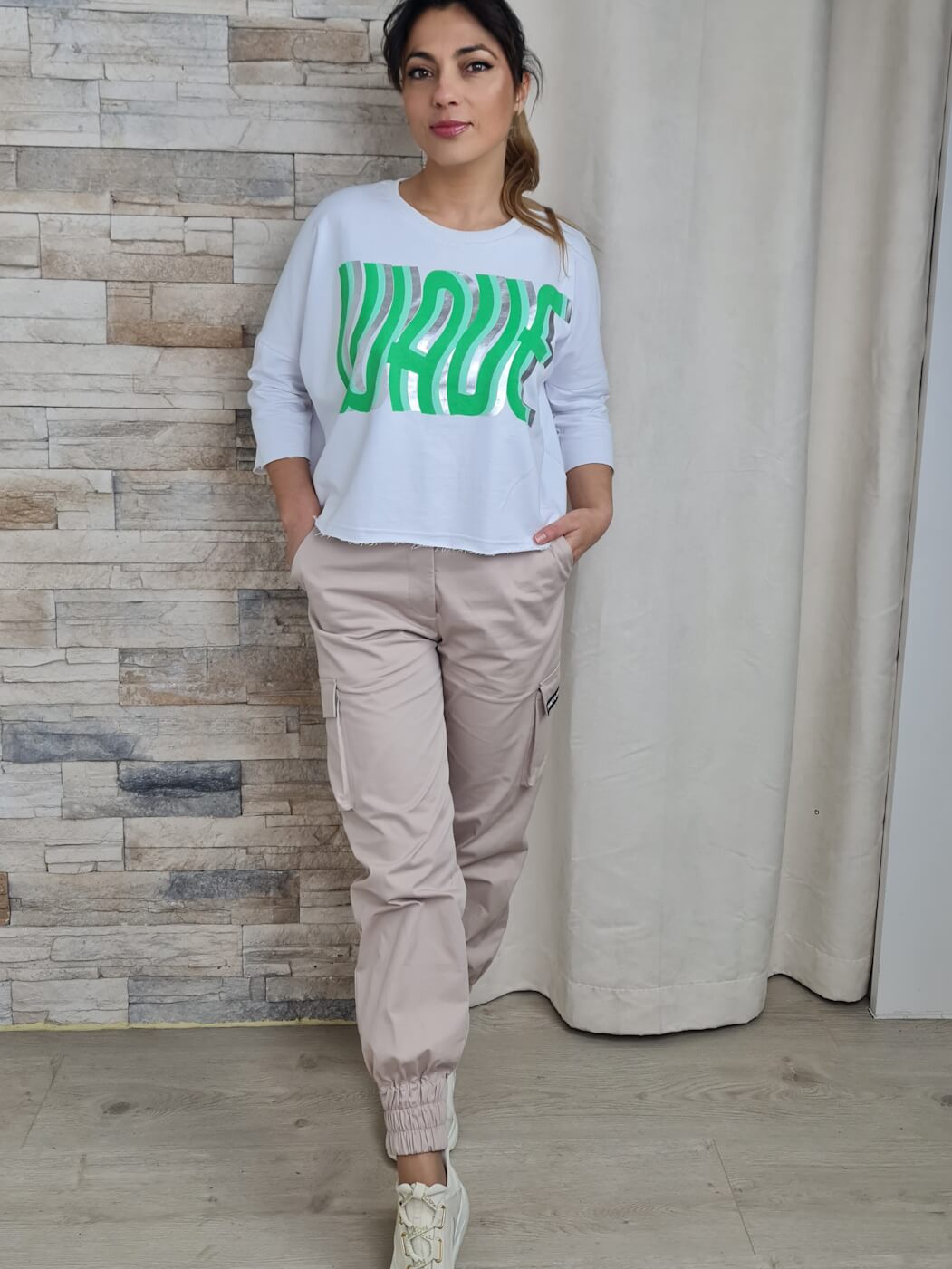 CALÇA CARGO BEGE