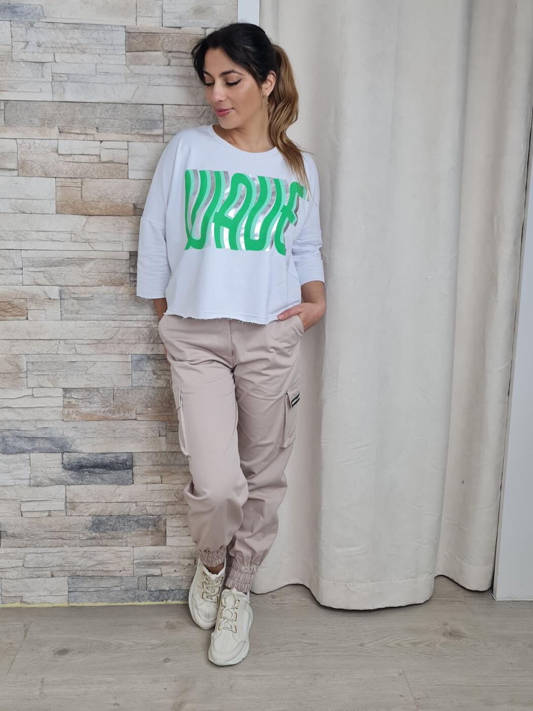 CALÇA CARGO BEGE
