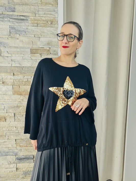 CAMISOLA ESTRELA LANTEJOULAS