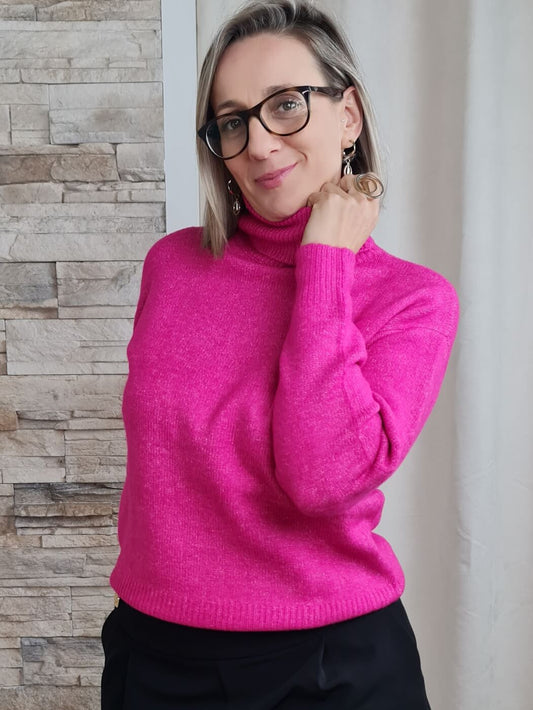 CAMISOLA GOLA ALTA ROSA