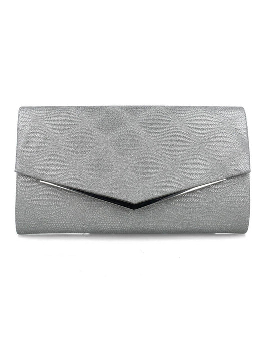 CLUTCH PRATEADA COM BRILHO