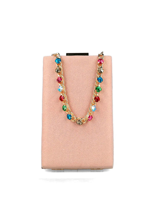 CLUTCH COM ALÇA EM PEDRAS