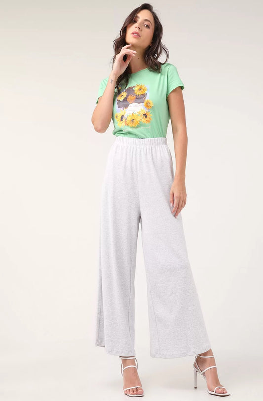 T-SHIRT ESTAMPADO ROSTO E GIRASSOL