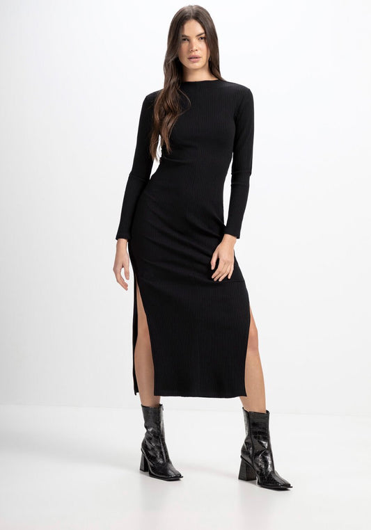 JOLOVERS_Vestido-canelado-midi_9908L