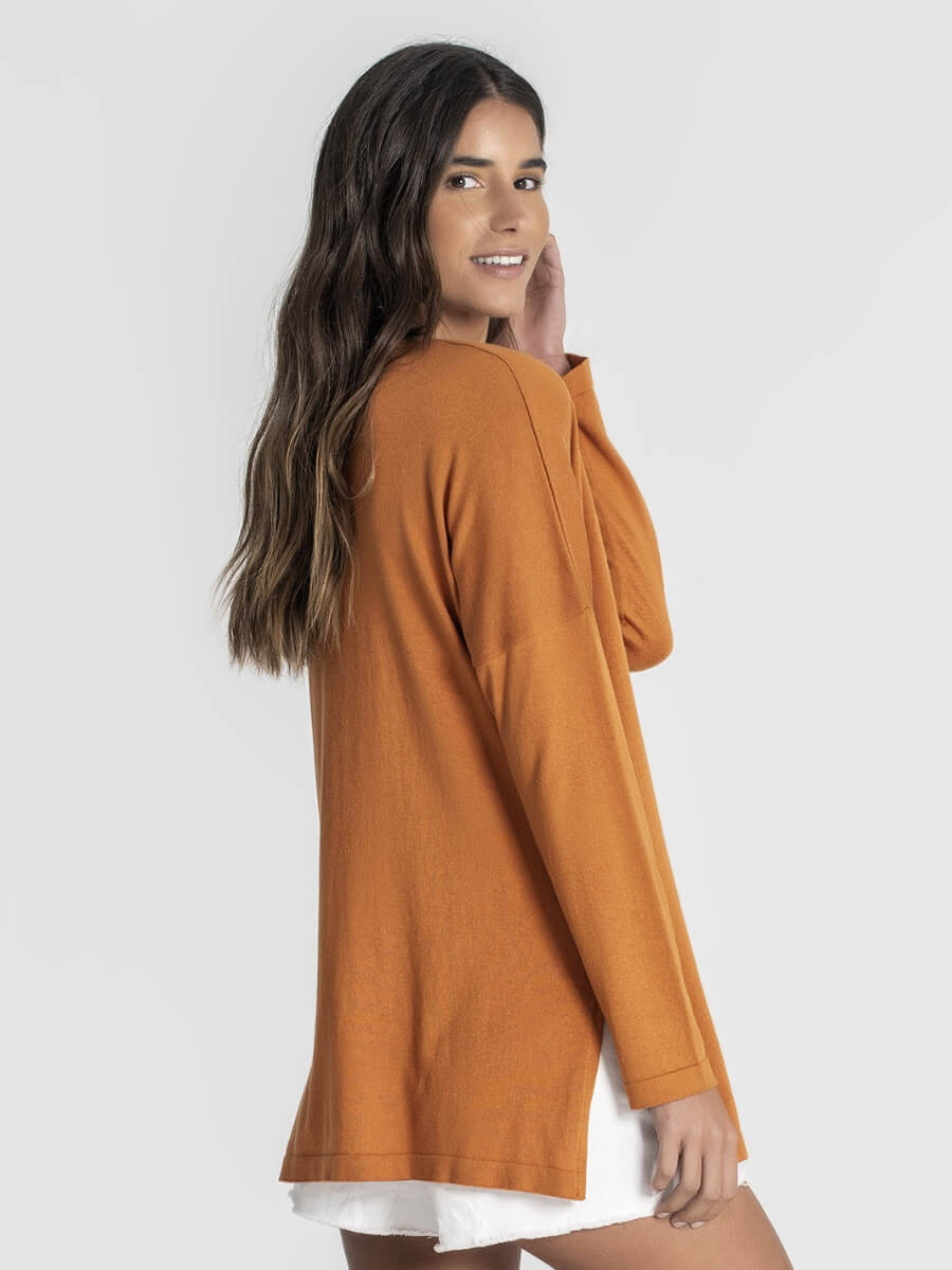 RUGA 1962 Camisola basica decote em V MAJODI.COM azul