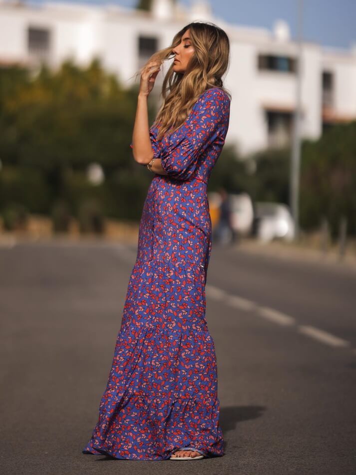 SCRIPTA Vestido comprido estampado MAJODI.COM