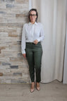 BLUSA BRANCA COM BRILHANTES