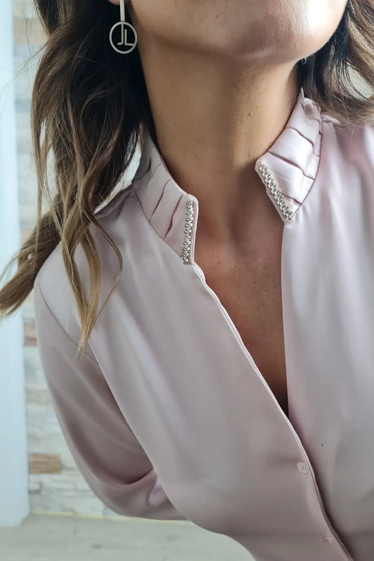BLUSA ESTRUTURADA ROSA CLARA