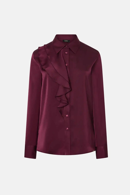 BLUSA LISA COM DETALHE DE FOLHO