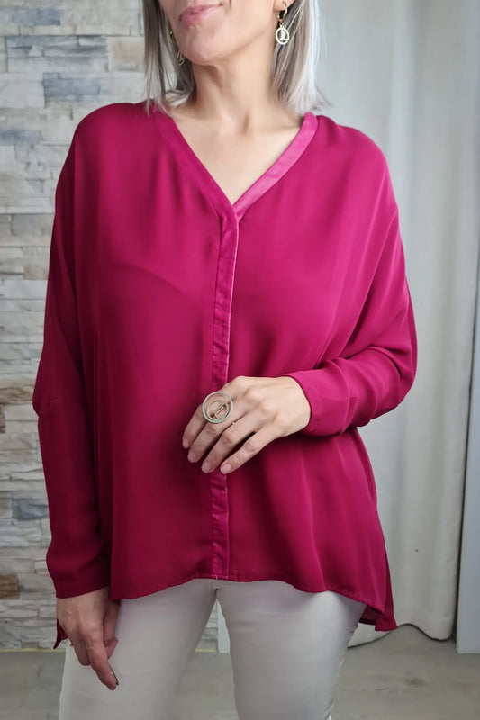 BLUSA OVERSIZE CEREJA