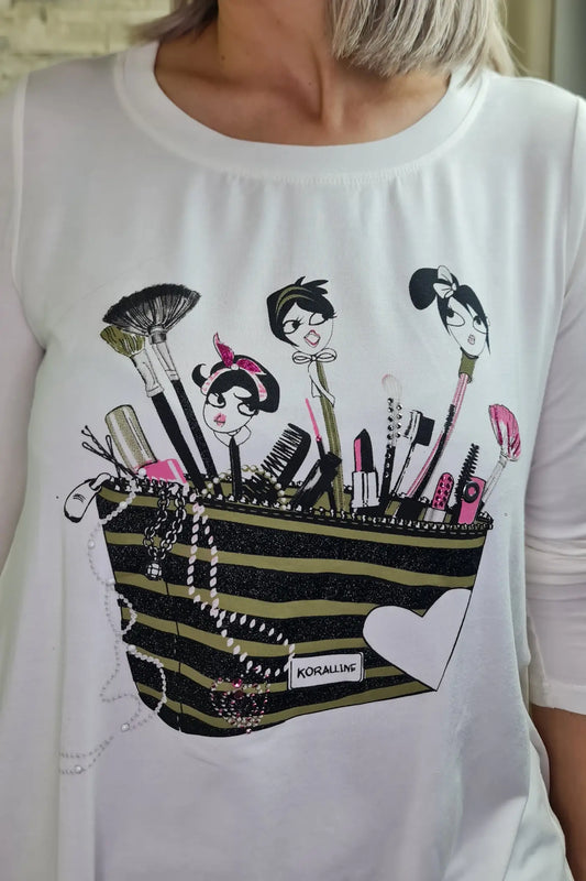 CAMISOLA DE ALGODÃO COM LATERAIS IRREGULARES