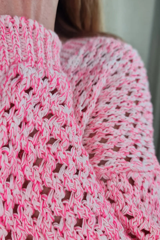 CAMISOLA CROCHET R0SA