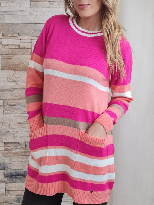 CAMISOLA DE MALHA C/ BOLSOS