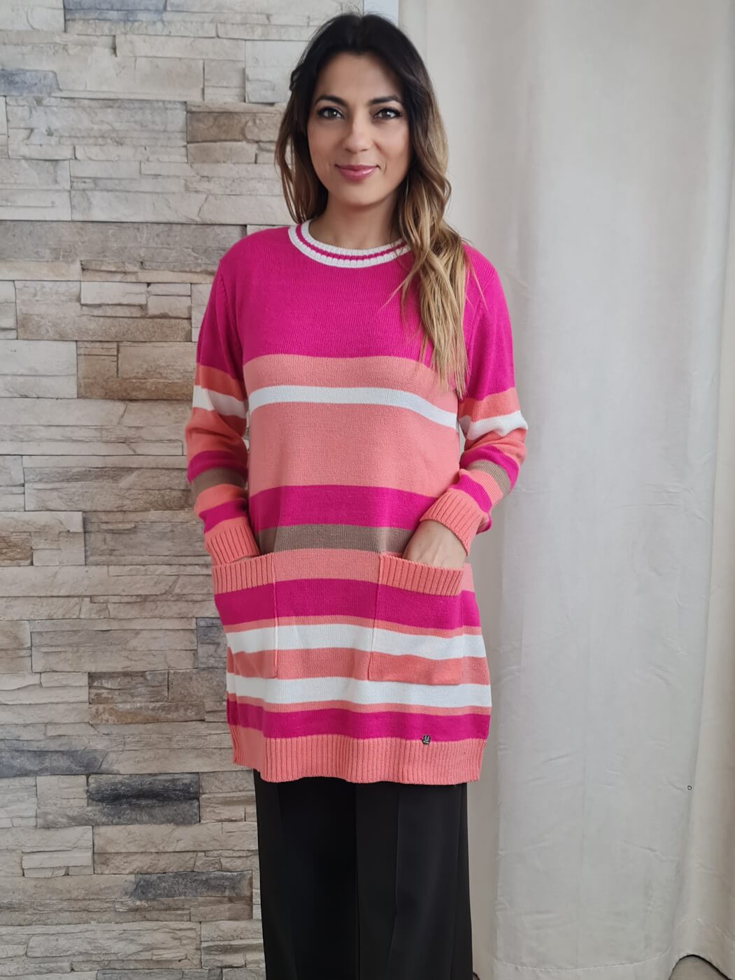 CAMISOLA DE MALHA C/ BOLSOS