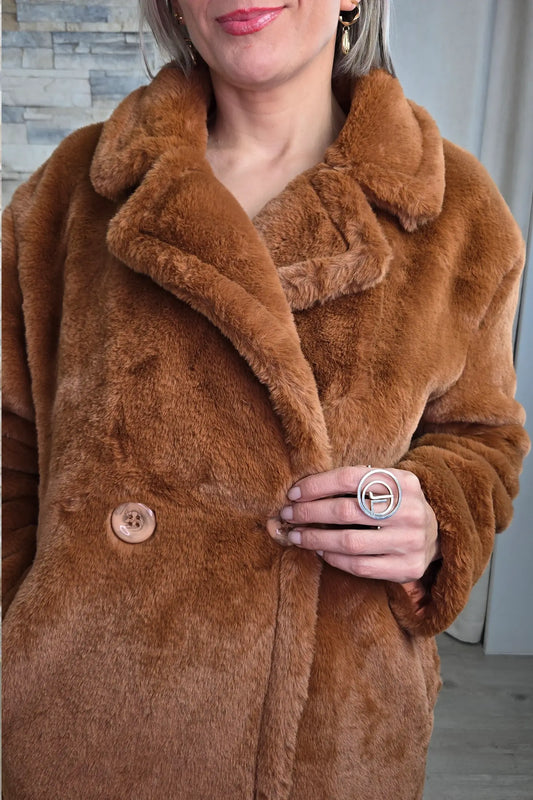 CASACO DE PÊLO COMPRIDO CAMEL