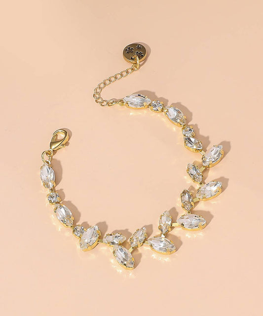 PULSEIRA DE BRILHANTES EM FORMATO DE PÉTALAS