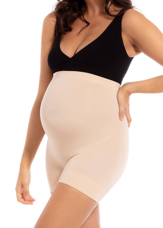 MAMA APOIANDO SHORT: Café com leite / M