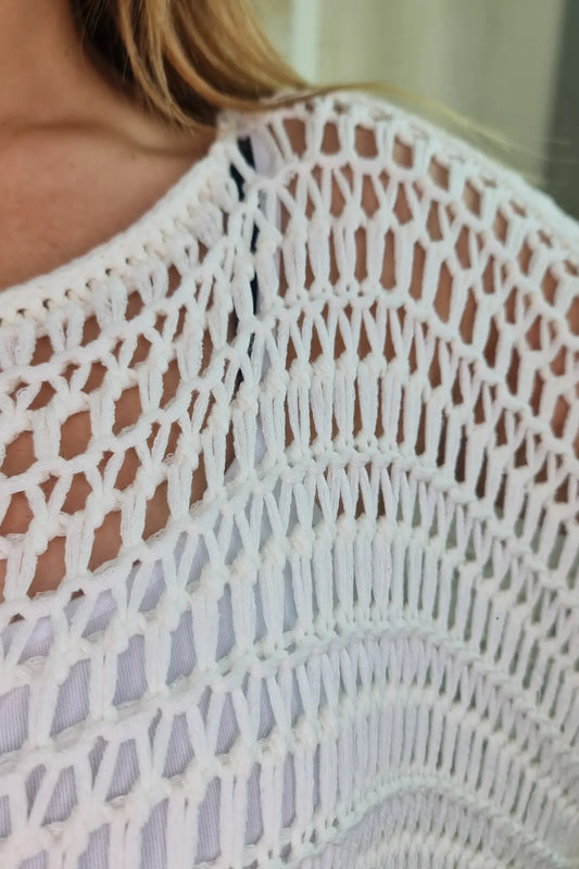 PONCHO PERFURADO BRANCO