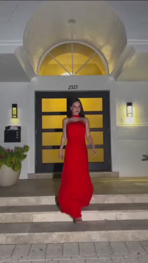 VESTIDO LONGO COM MANGA REMOVÍVEL
