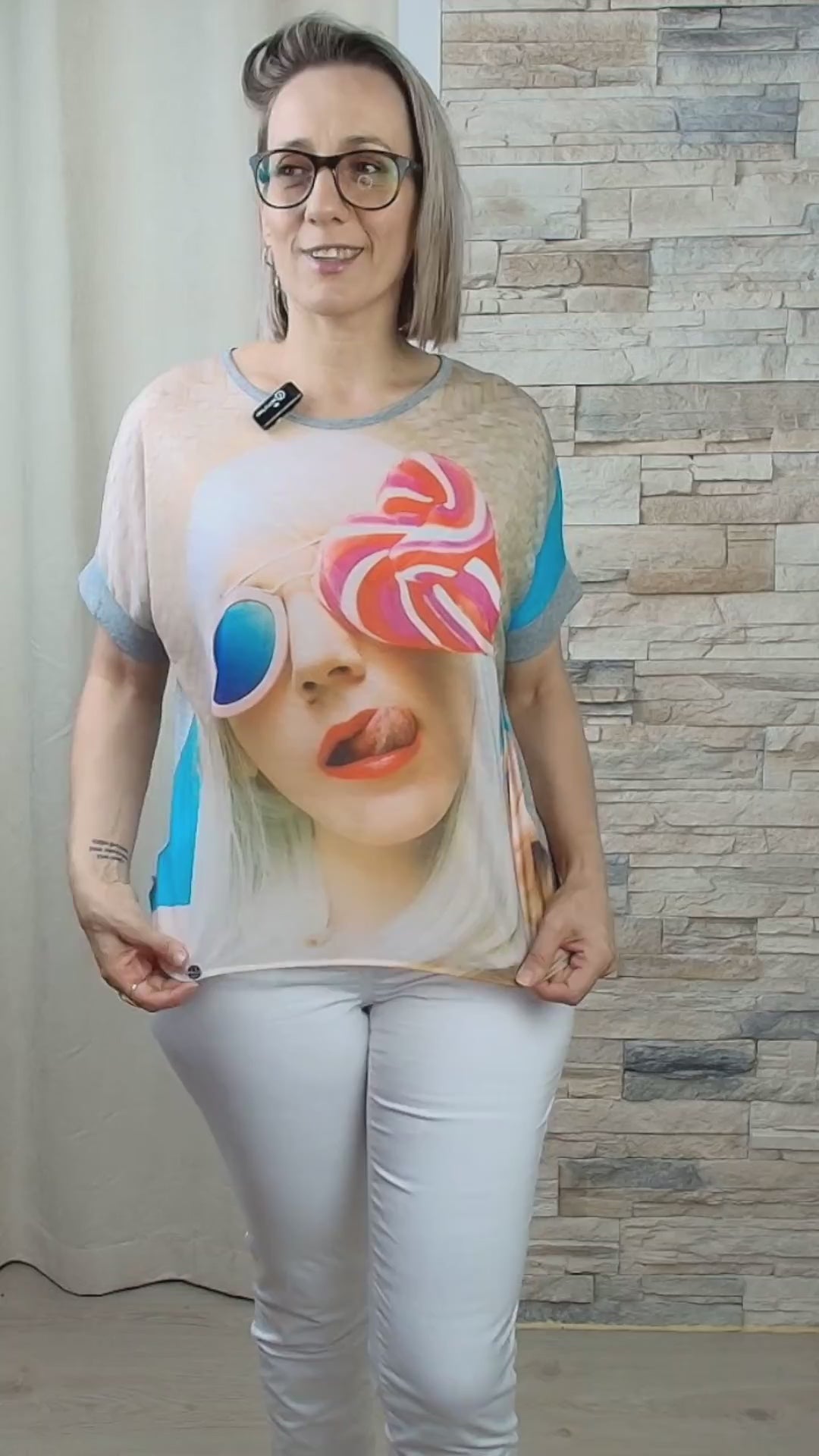 T-SHIRT ESTAMPADA DOÇURA COOL CINZENTA