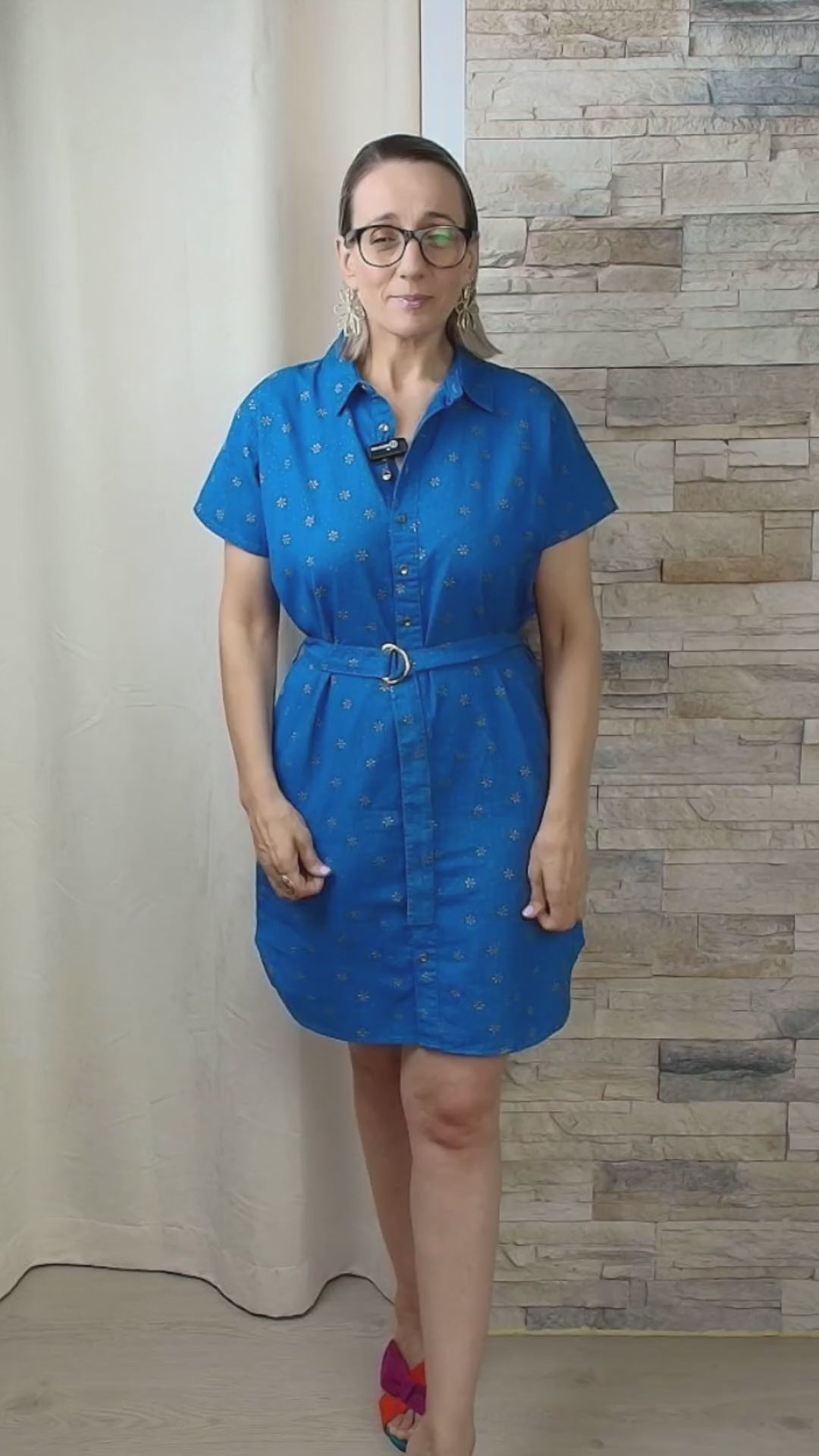 VESTIDO CAMISEIRO CURTO DE GANGA