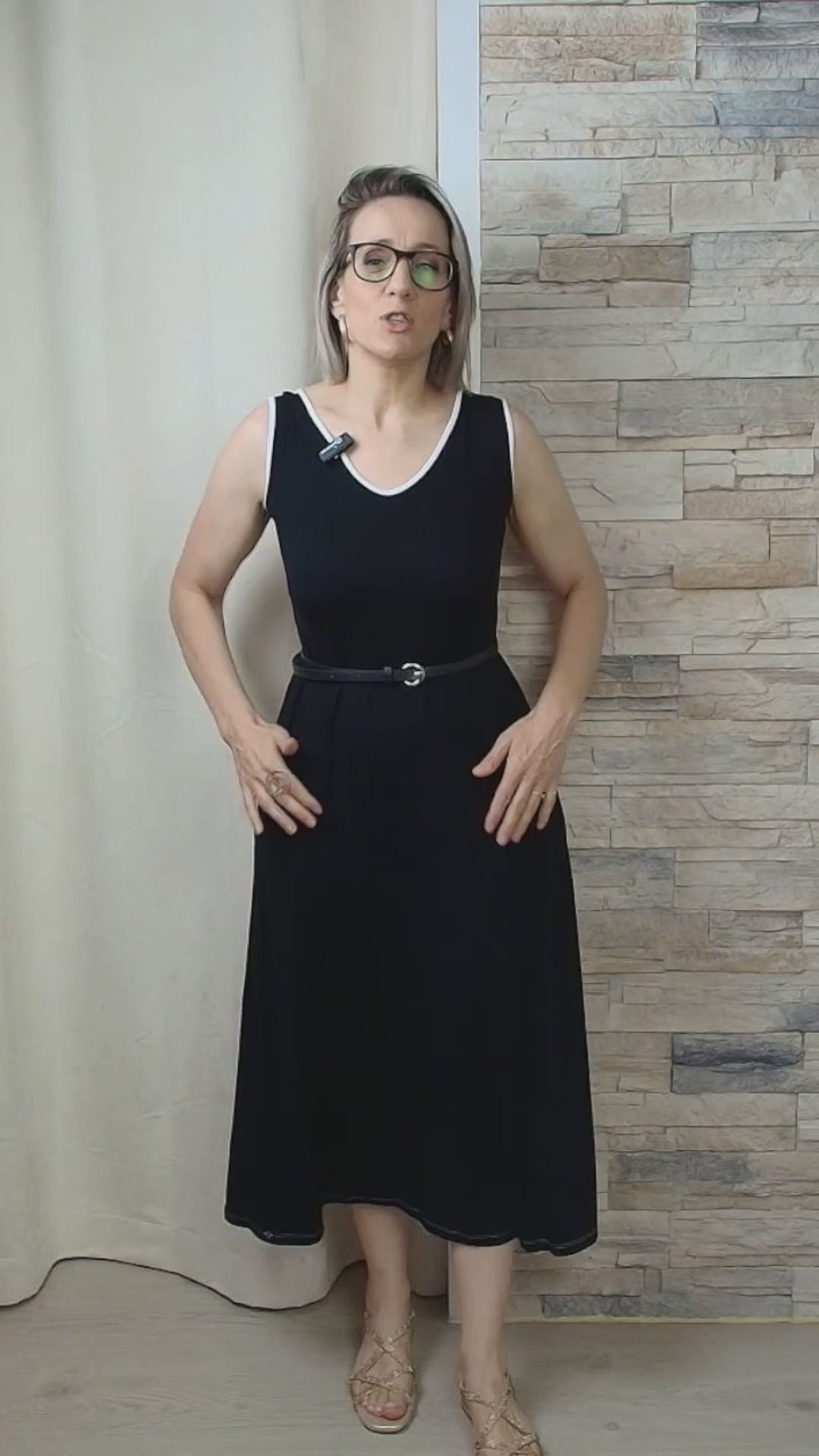 VESTIDO MIDI TRICOLOR