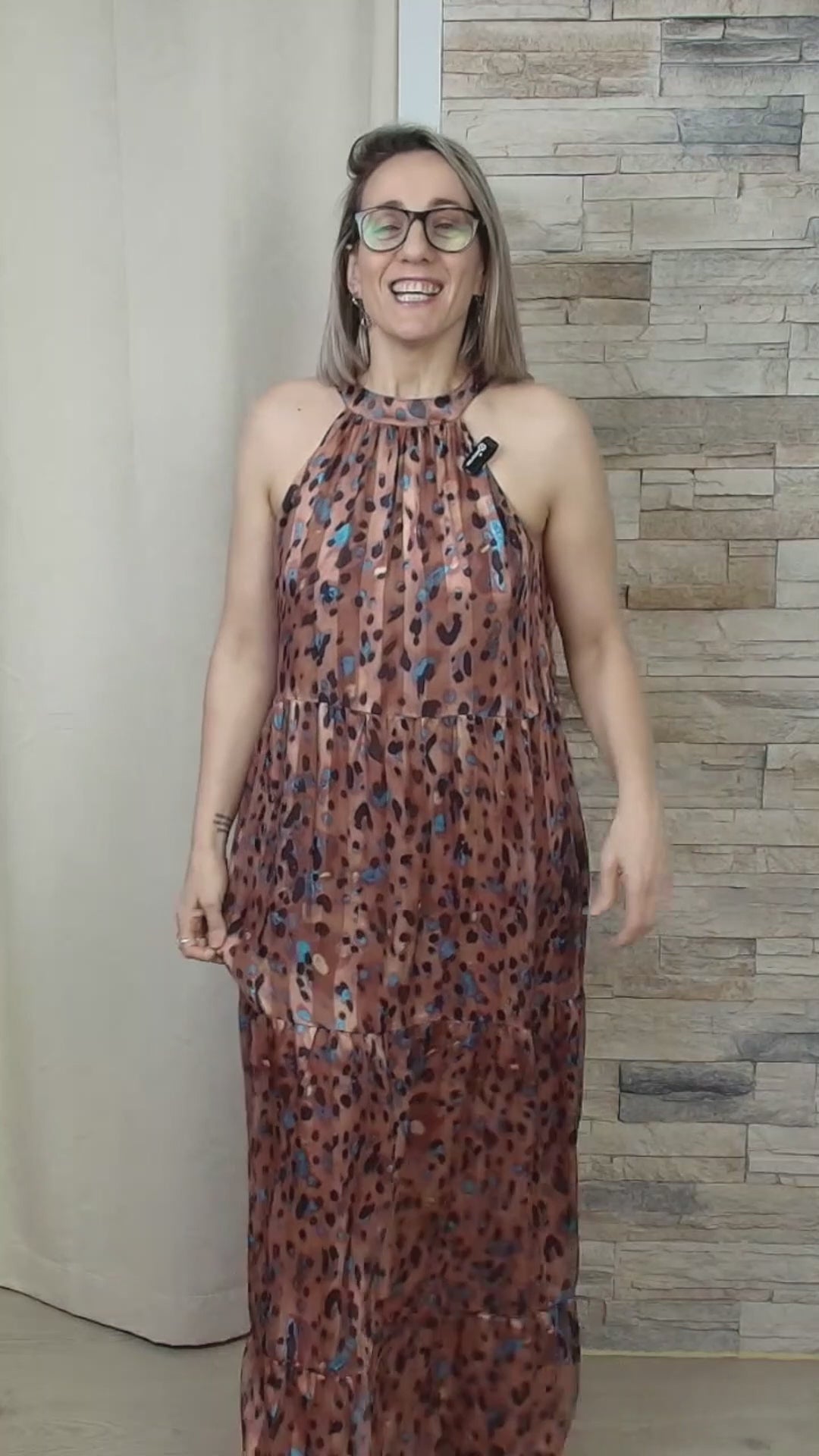 VESTIDO COMPRIDO ESTAMPADO ANIMAL PRINT