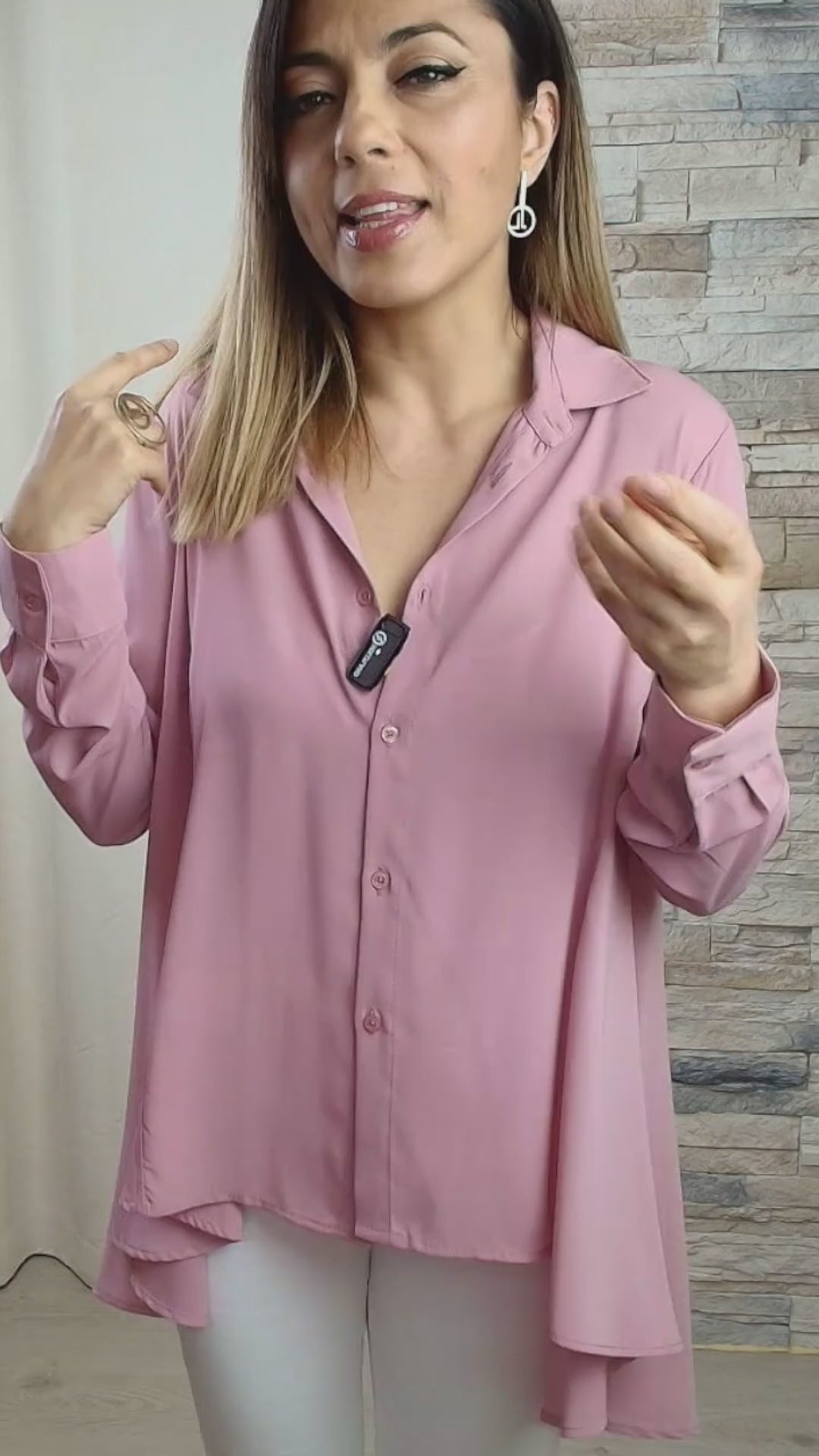 BLUSA ASSIMÉTRICA COR DE ROSA