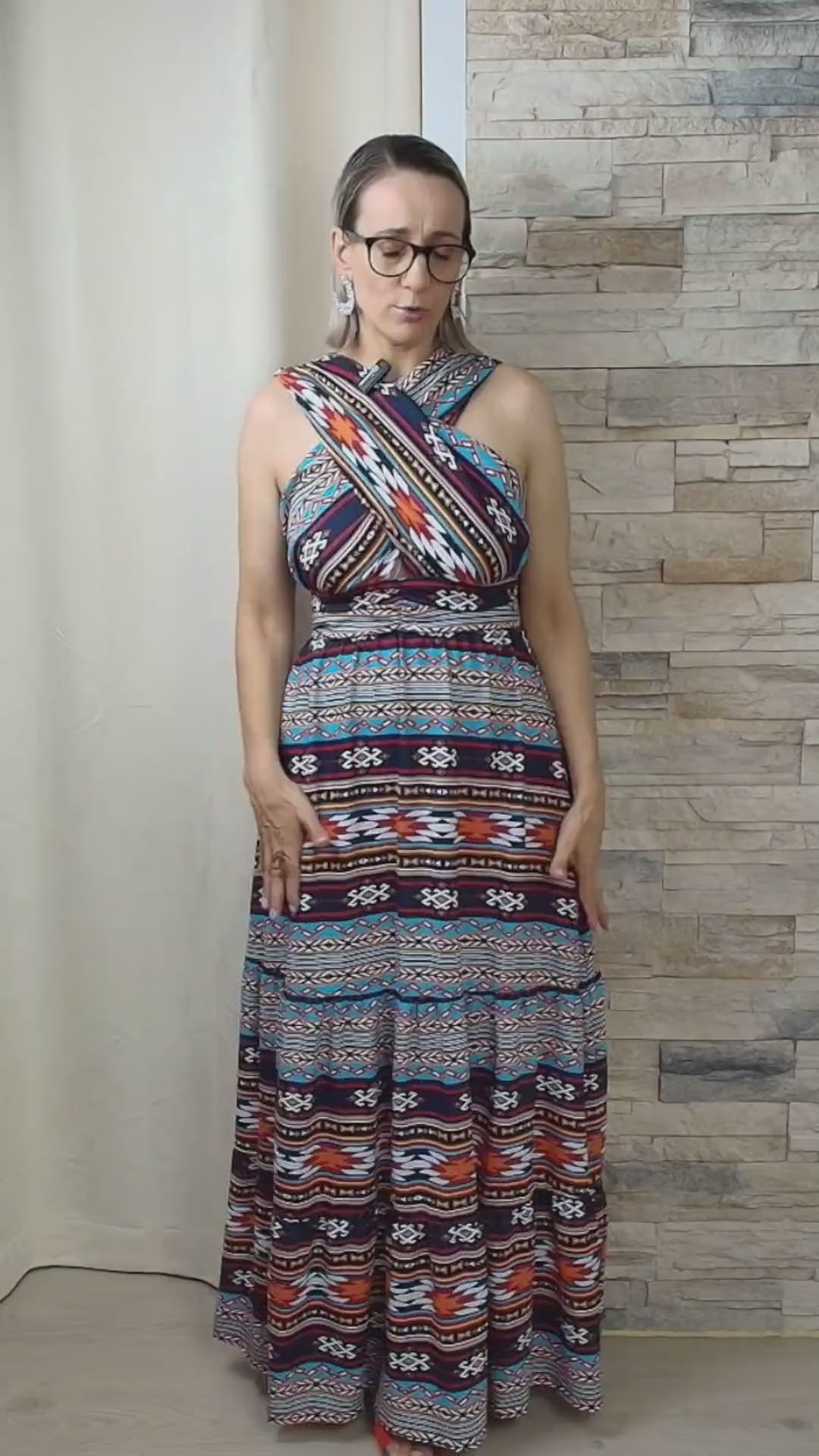 VESTIDO COMPRIDO ESTAMPADO TRIVIAL