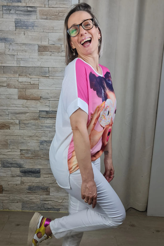 T-SHIRT ESTAMPADA DONUTS