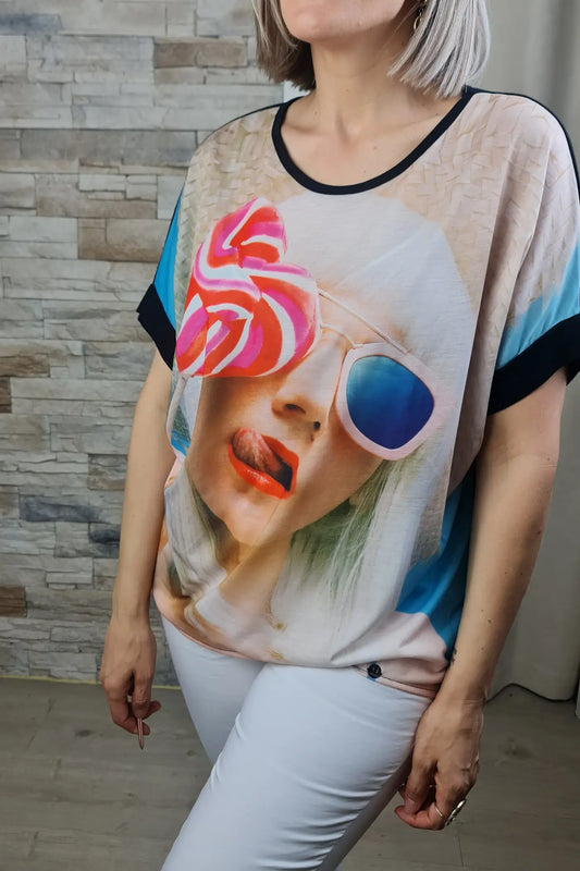 T-SHIRT ESTAMPADA DOÇURA COOL PRETA