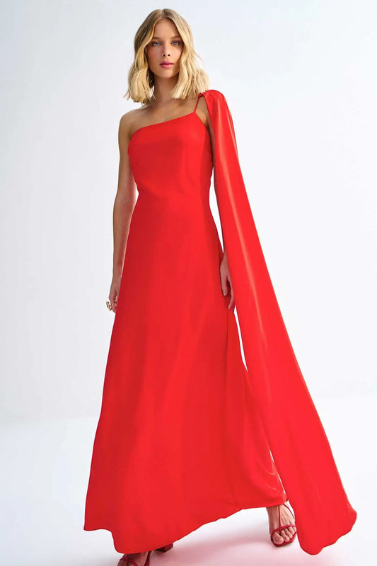 VESTIDO LONGO COM MANGA REMOVÍVEL