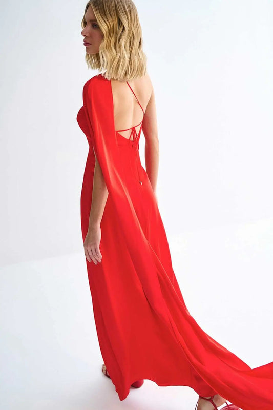VESTIDO LONGO COM MANGA REMOVÍVEL