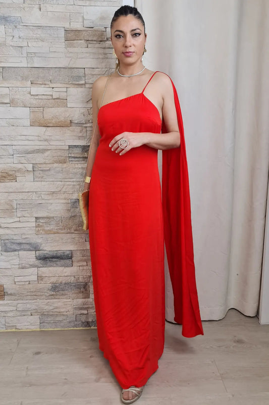 VESTIDO ALÇA FINA VERMELHO