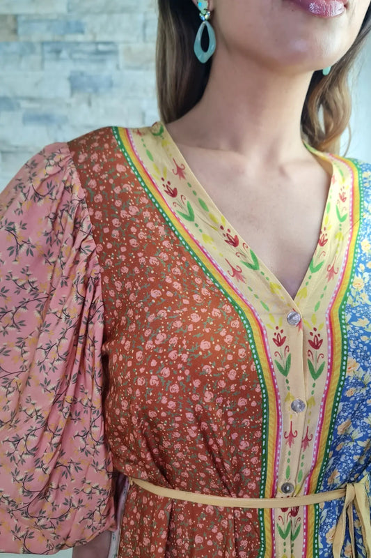 VESTIDO CAMISEIRO ESTAMPADO FLORES