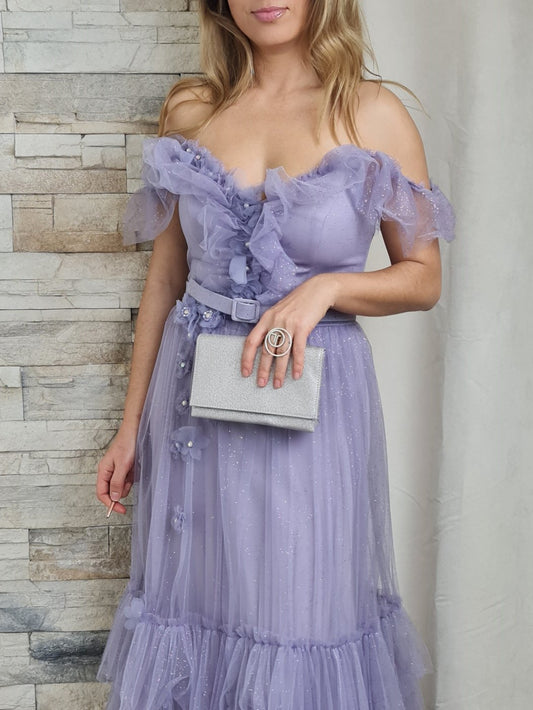 VESTIDO DE CERIMÓNIA DE TULE LILÁS