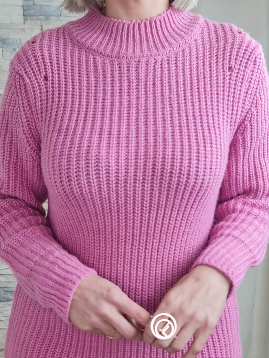 VESTIDO DE MALHA COR DE ROSA