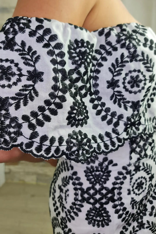 VESTIDO OMBRO A OMBRO ESTAMPADO