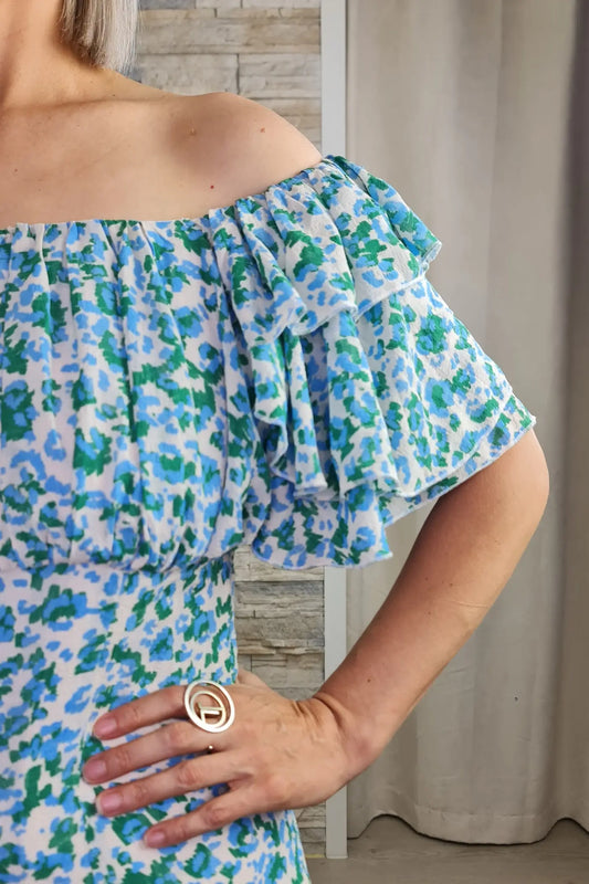 VESTIDO OMBRO A OMBRO FLORIDO