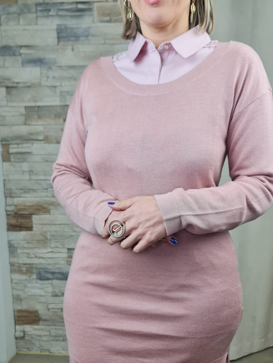 VESTIDO DE RENDA E CAMISOLA DE MALHA (2 PEÇAS INCLUÍDAS)